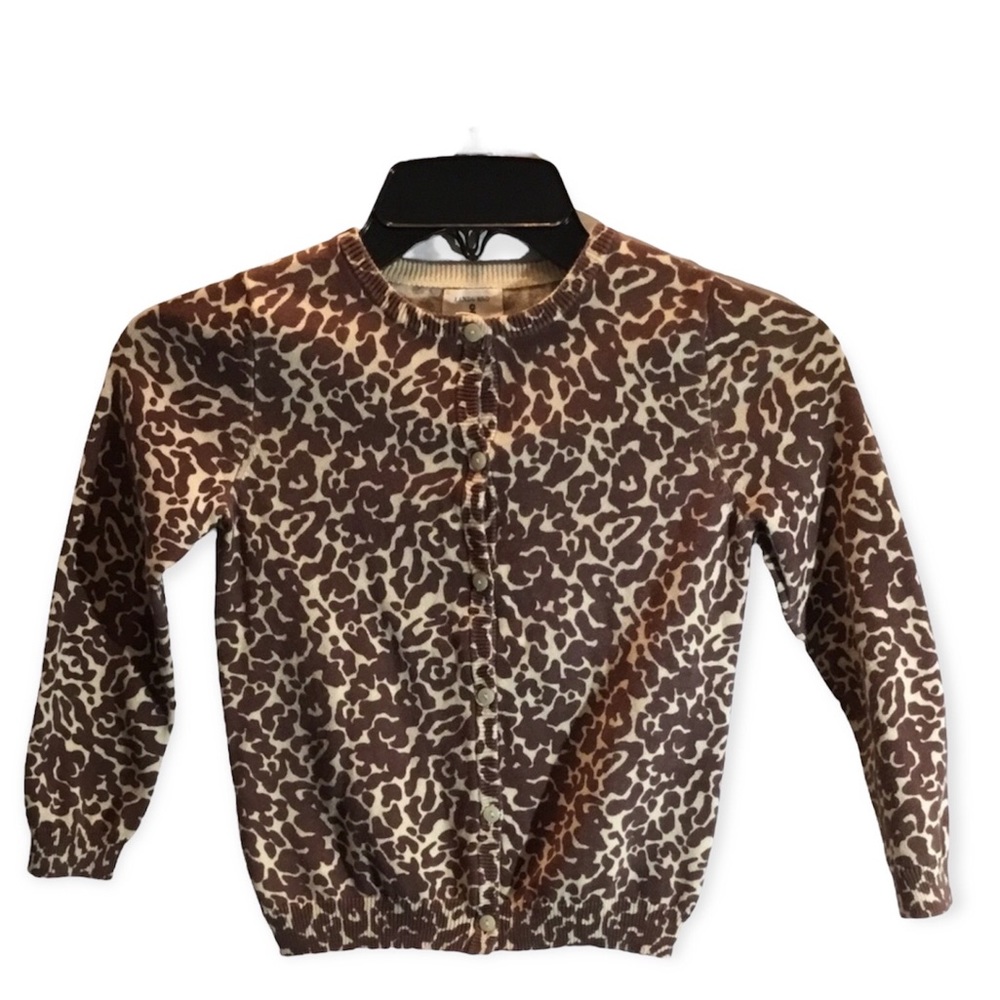 Lands’ End Kids Animal Print Button Down Top Size 5/6